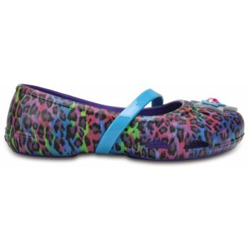 Balerini Crocs Kids' Lina Graphic Flat Mov - Ultraviolet ieftini