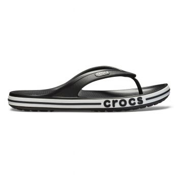 Șlapi Crocs Bayaband Flip Negru - Black/White ieftini