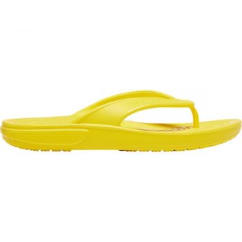 Șlapi Crocs Classic II Flip Galben - Lemon ieftini
