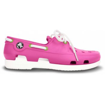 Pantofi Crocs Kids' Beach Line Lace Boat Shoe Roz - Fuchsia ieftini