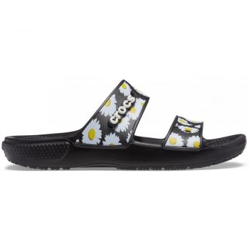 Papuci Classic Crocs Vacay Vibes Sandal Negru - Black Daisy