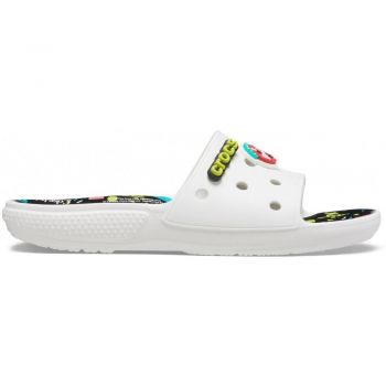 Papuci CocaCola X Classic Crocs 90s Slide Alb - White/Multi ieftini