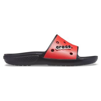 Papuci Crocs Classic Crocs Colorblock Slide Negru - Black/Flame de firma originali