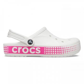 Saboți Crocs Bayaband Logo Motion Clog Alb - White de firma originali