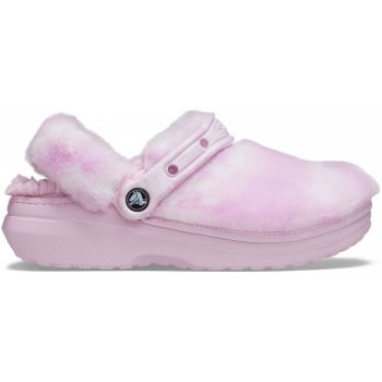 Saboți Crocs Classic Fur Sure Roz deschis - Ballerina Pink de firma originali