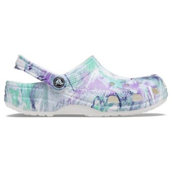 Saboți Crocs Classic Out of this World II Clog Alb - White/Multi