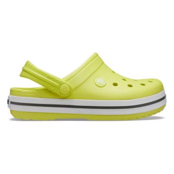 Saboți Crocs Crocband Kid's New Clog Galben - Citrus/Grey