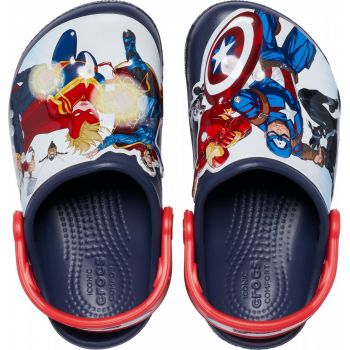 Saboți Crocs Fun Lab Avengers Patch Clog Albastru - Navy ieftini