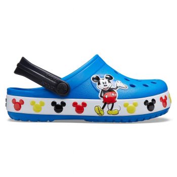 Saboți Crocs Fun Lab Disney Mickey Mouse Band Clog Albastru - Bright Cobalt