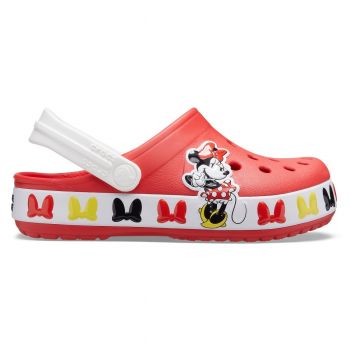 Saboți Crocs Fun Lab Disney Minnie Mouse Band Clog Rosu - Flame de firma originali