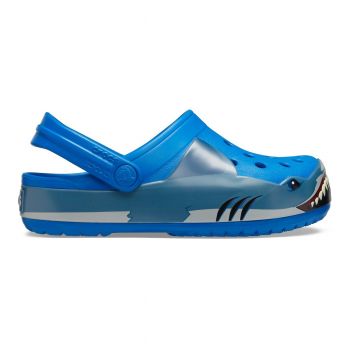 Saboți Crocs Fun Lab Shark Band Clog Albastru - Bright Cobalt ieftini