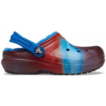 Saboți Crocs Kids' Classic Lined Out of this World Clog Albastru - Bright Cobalt