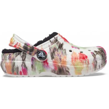 Saboți Crocs Kids' Classic Lined Tie-Dye Graphic Clog Multicolor - Black/Multi de firma originali