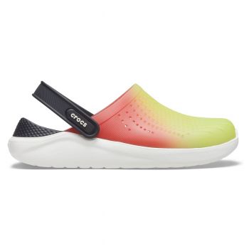 Saboți Crocs LiteRide Color Dip Clog Multicolor - Lime Punch/Scarlet/Almost White de firma originali