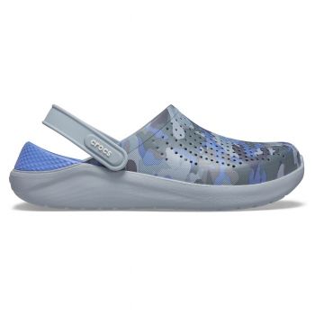 Saboți Crocs LiteRide Printed Camo Clog Albastru - Lapis/Multi