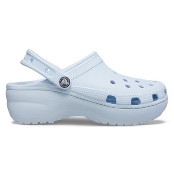 Saboți Crocs Women's Classic Platform Clog Albastru - Mineral Blue