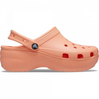 Saboți Crocs Women's Classic Platform Clog Galben - Papaya