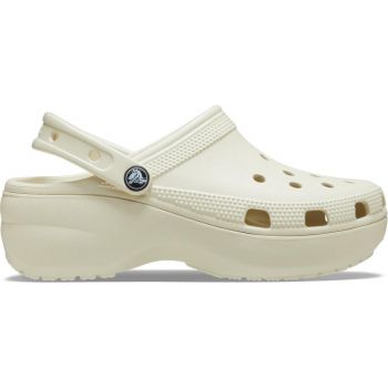 Saboți Crocs Women's Classic Platform Clog Bej - Bone de firma originali