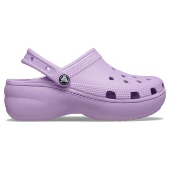 Saboți Crocs Women's Classic Platform Clog Mov - Orchid