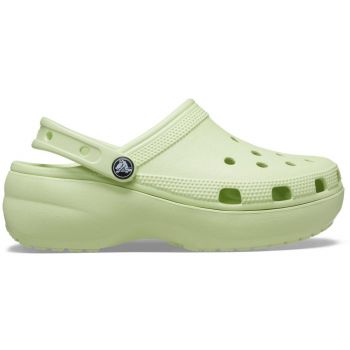 Saboți Crocs Women's Classic Platform Clog Verde - Celery