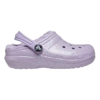 Saboti Crocs Classic Glitter Lined Clog Kids Mov - Lavender de firma originali