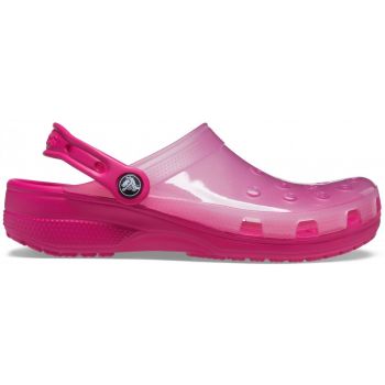 Saboti Crocs Classic Translucent Clog Roz - Candy Pink ieftini