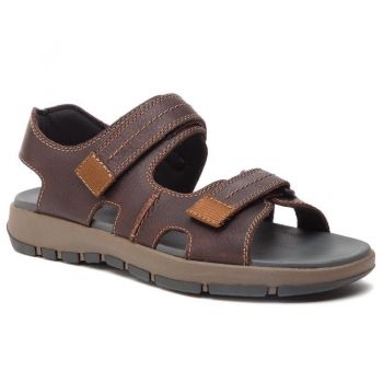 Sandale Clarks Brixby Shore Maro - Dark Brown ieftine