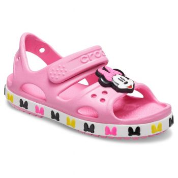 Sandale Crocs Fun Lab Crocband Disney Minnie Mouse Sandal Roz - Pink Lemonade ieftine