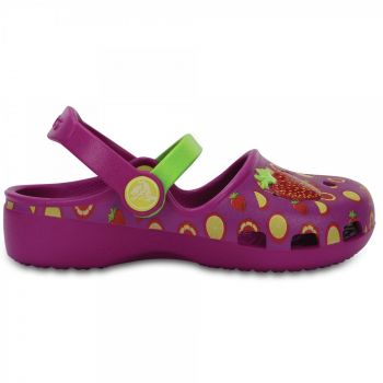 Sandale Crocs Karin Novelty Clog K Mov - Vibrant Violet/Tangarine ieftine