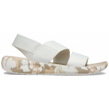 Sandale Crocs LiteRide Printed Camo Stretch Sandal Alb - Almost White ieftine