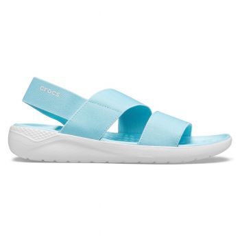 Sandale Crocs LiteRide Stretch Sandal Albastru - Ice Blue/Almost White ieftine