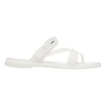 Sandale Crocs Tulum Translucent Toe Post Alb - Oyster