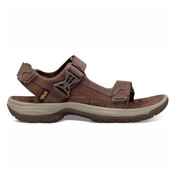 Sandale Teva Men's Tanway Leather Maro - Chocolate ieftine