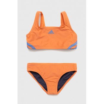 adidas Performance costum de baie pentru copii din două piese 3S BIKINI culoarea portocaliu de firma original