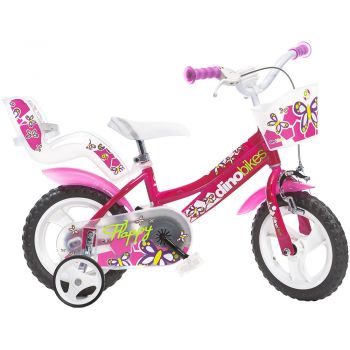 Bicicleta copii Dino Bikes 12' Flappy fuchsia la reducere