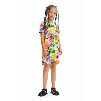 Desigual rochie din bumbac pentru copii mini, evazati ieftina