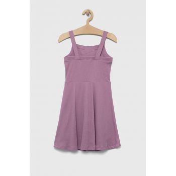 GAP rochie din bumbac pentru copii culoarea violet, mini, evazati