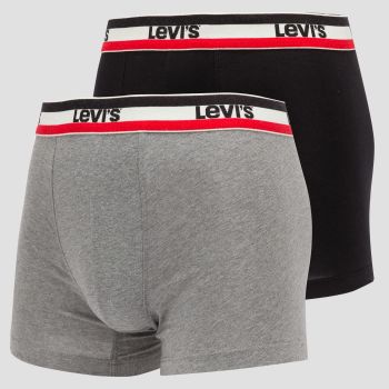 Levi's® Boxer Brief 2-Pack Black/ Melange Grey