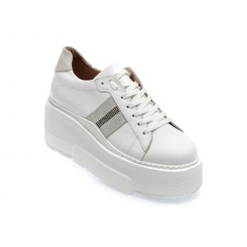 Pantofi GRYXX albi, 7510, din piele naturala
