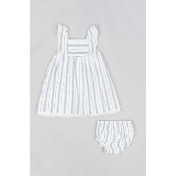 zippy rochie din bumbac pentru bebeluși culoarea albastru marin, mini, evazati ieftina
