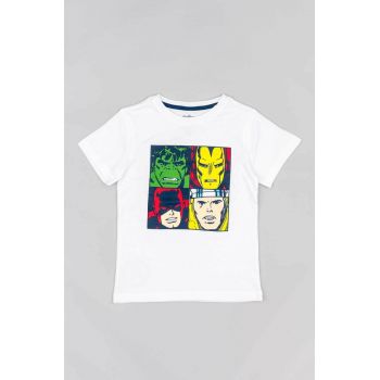zippy tricou de bumbac pentru copii x Marvel culoarea albastru marin, cu imprimeu