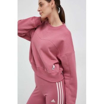 adidas bluza femei, culoarea roz, neted de firma original