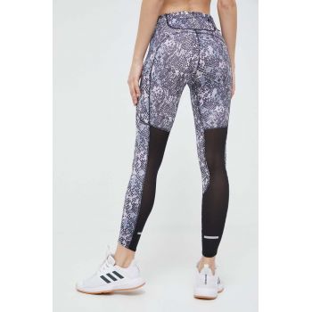 adidas Performance leggins de alergare FastImpact Seasonal culoarea violet, modelator