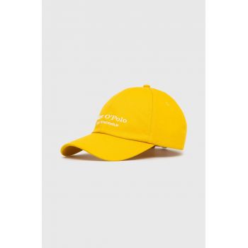 Marc O'Polo șapcă de baseball din bumbac culoarea galben, cu imprimeu ieftina