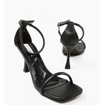 Sandale cu toc Sykes Negre