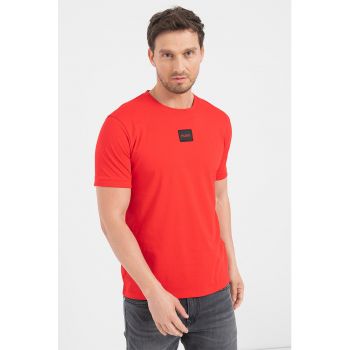 Tricou din bumbac cu aplicatie logo Diragolino