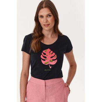 Tricou din bumbac organic cu imprimeu grafic