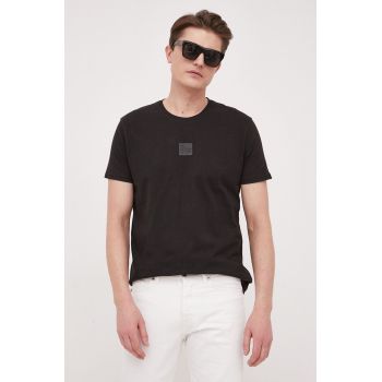 Alpha Industries tricou din bumbac culoarea negru, neted