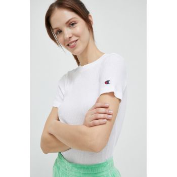 Champion tricou din bumbac culoarea alb