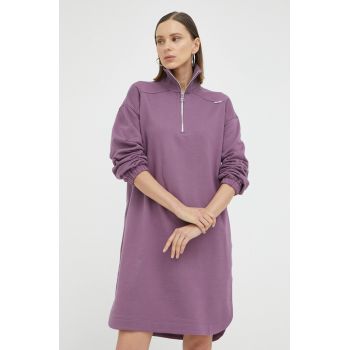 G-Star Raw rochie din bumbac culoarea violet, mini, oversize